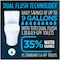 Toto Aquia IV One-Piece Elongated Dual Flush 1.28, 0.9 GPF Universal Height Cotton White MS646124CEMFGN#01 - alternate 3